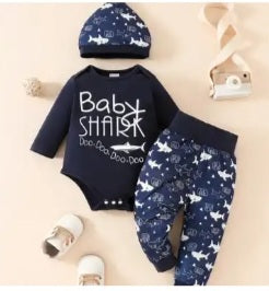 3 piece baby shark outfit