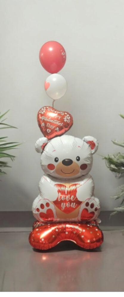 Huge I love you Bear, with 2 Helium balloons